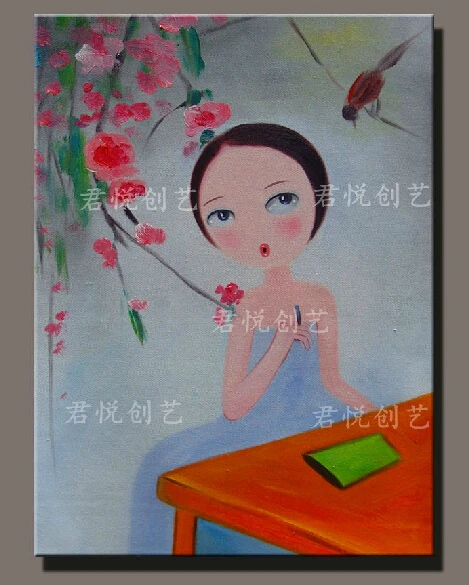 Custom Handmade abstract people oil painting women with flower And bird modern decor artwork on canvas pictures
Custom Handmade abstract people oil painting women with flower And bird modern decor artwork on canvas pictures