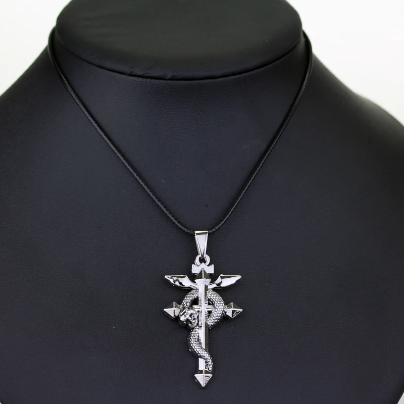 Anime Fullmetal Alchemist Edward Elric Snake Cross Pendant Necklace Cosplay Hot Gift 
Anime Fullmetal Alchemist Edward Elric Snake Cross Pendant Necklace Cosplay Hot Gift