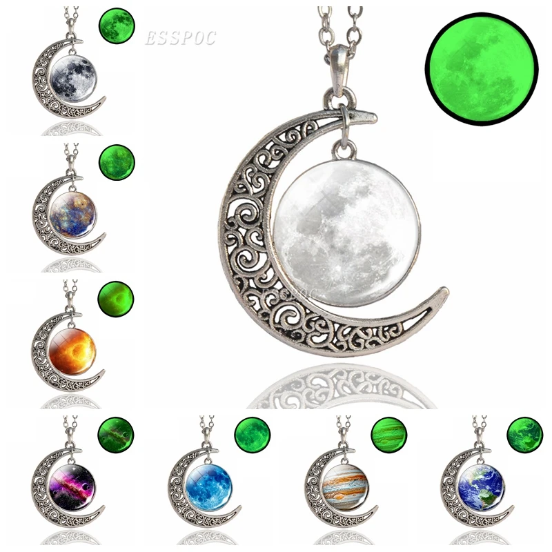 Art Moon Picture Glass Cabochon Crescent Moon Necklace Solar System Planet Space Galaxy Necklace Women Jewelry Dropshipping
Art Moon Picture Glass Cabochon Crescent Moon Necklace Solar System Planet Space Galaxy Necklace Women Jewelry Dropshipping