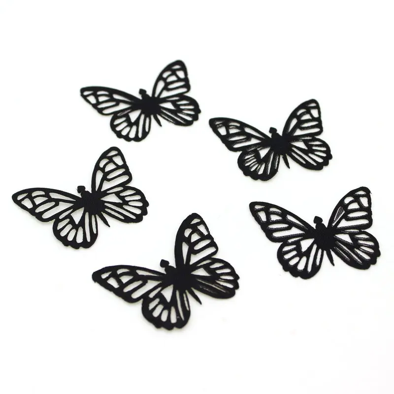 100PCS Solid Color Mesh Fabric Black Butterfly Appliques 4cm Translucent Butterfly for Party Decor, Doll Embellishment
100PCS Solid Color Mesh Fabric Black Butterfly Appliques 4cm Translucent Butterfly for Party Decor, Doll Embellishment