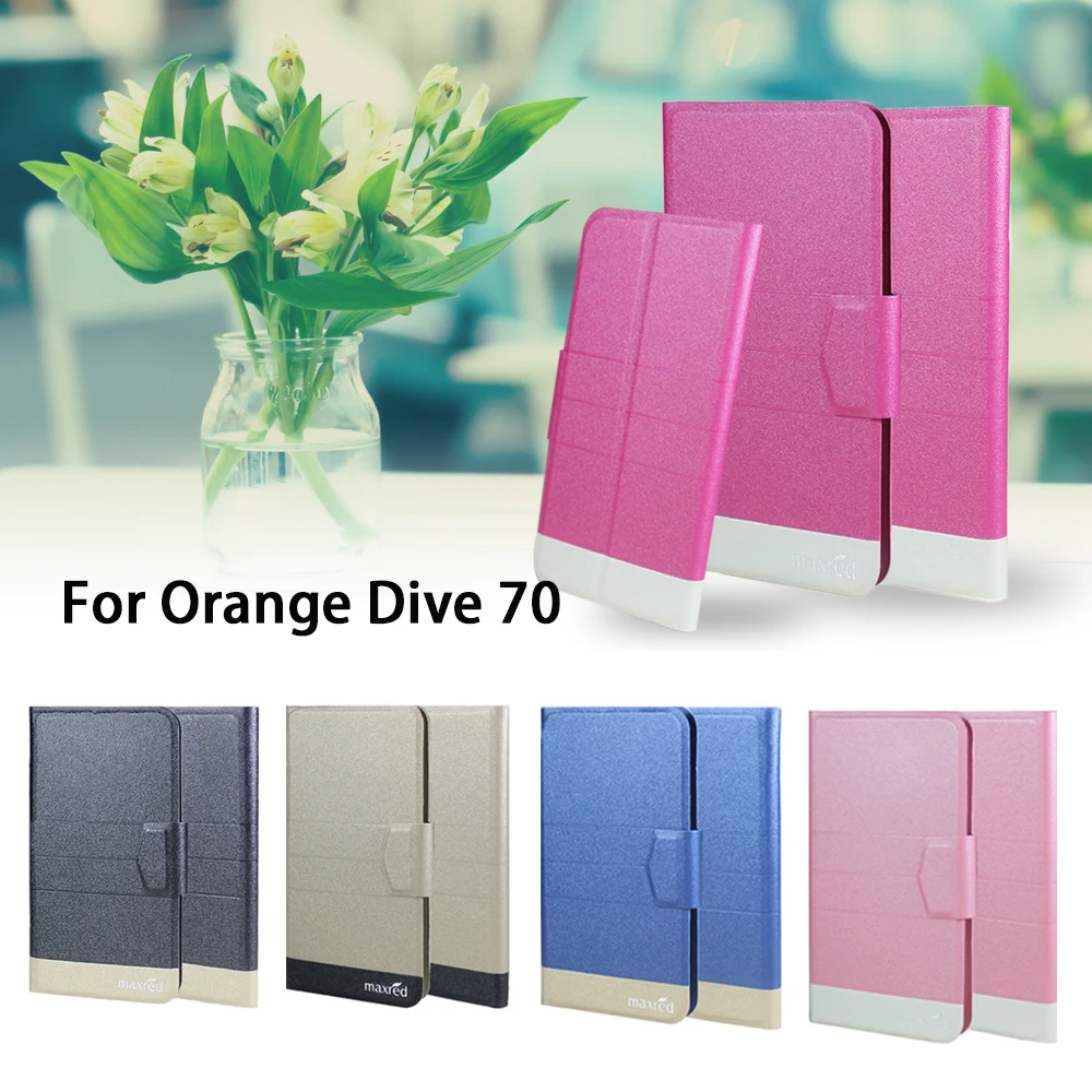 5 видов цветов супер! Orange Dive 70 кожаный чехол для телефона с откидной крышкой
