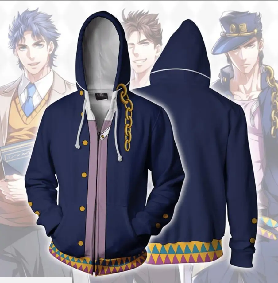 JOJO'S BIZARRE ADVENTURE Hoodie Thin Casual Zipper Coat Outfit 3D Halloween Carnival Costumes coat Sports jacket
JOJO'S BIZARRE ADVENTURE Hoodie Thin Casual Zipper Coat Outfit 3D Halloween Carnival Costumes coat Sports jacket