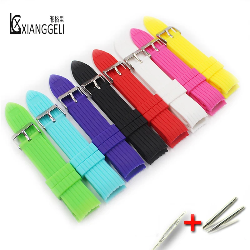 Silicone strap 20mm pin watch strap Arc interface Watch accessories Men's and women's watch band
Silicone strap 20mm pin watch strap Arc interface Watch accessories Men's and women's watch band