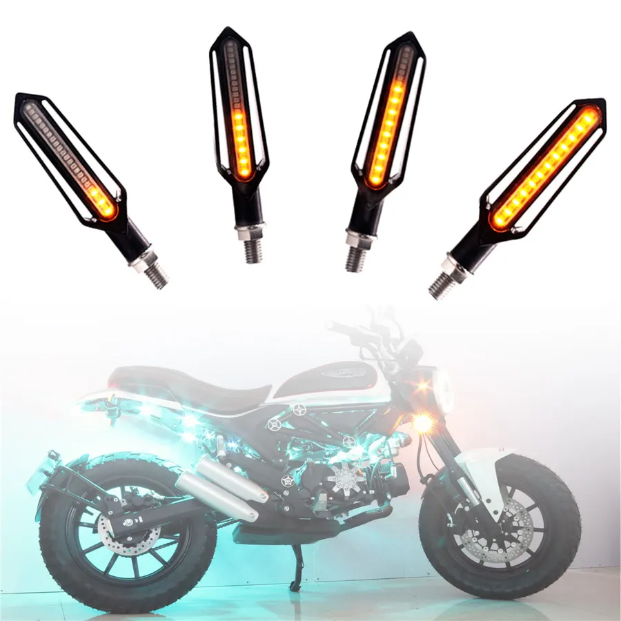 New 4Pcs 12V Motorcycle Brake Taillight Flasher Strobe Flowing Turn Signal Light
New 4Pcs 12V Motorcycle Brake Taillight Flasher Strobe Flowing Turn Signal Light
