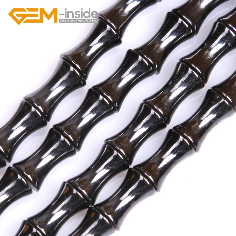 

8X12MM Bamboo Shape Hematite Beads Natural Stone Beads Loose Bead For Bracelet Making Beads Strand 15 Inches DIY ! Wholesale !