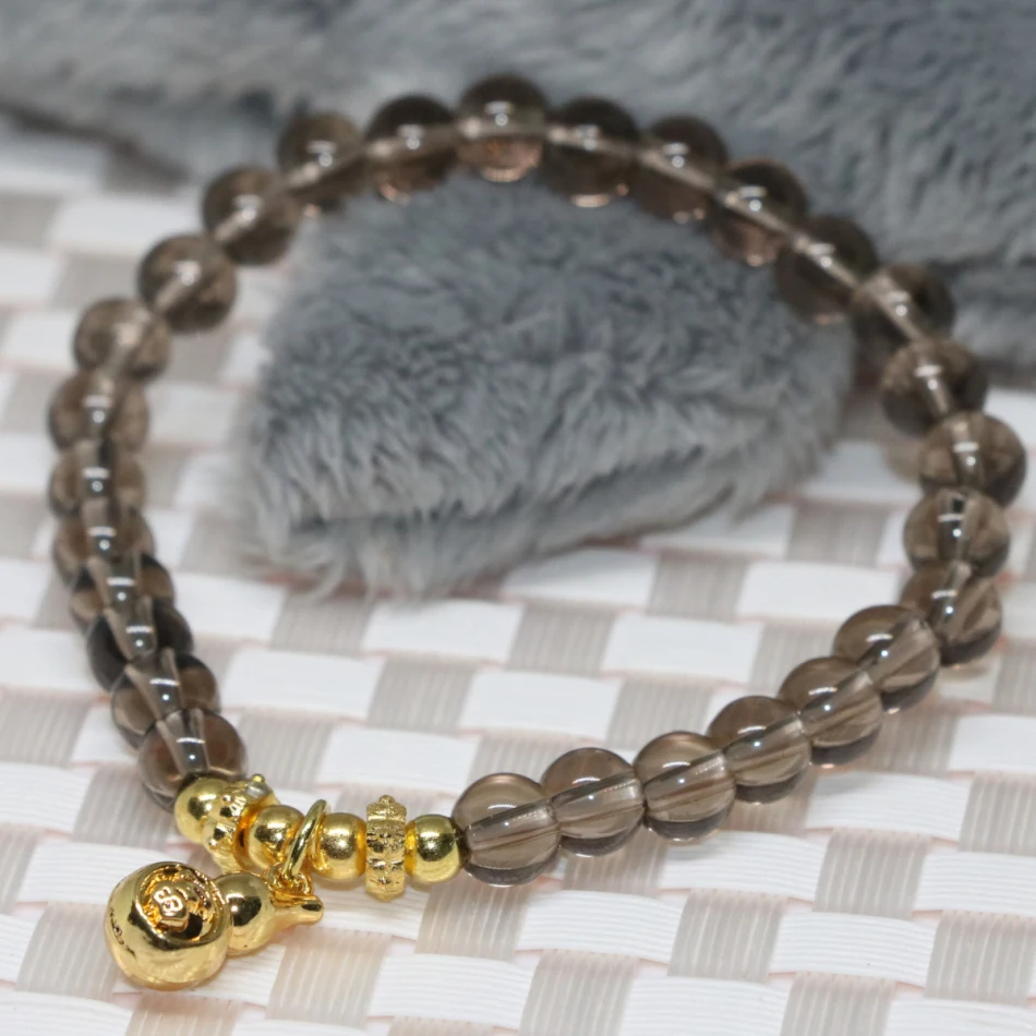 Hot sale bracelet vintage gray electroplate crystal glass 6mm round beads gold-color gourd pendant jewelry 7.5inch B2128
Hot sale bracelet vintage gray electroplate crystal glass 6mm round beads gold-color gourd pendant jewelry 7.5inch B2128