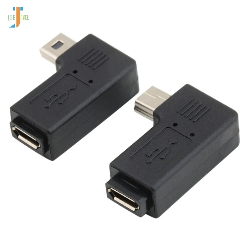 300pcs/lot Black High quality USB Micro 5Pin Female to Mini 5Pin Male 90 Degree Angle right Adapter Converter For Mobile phones
300pcs/lot Black High quality USB Micro 5Pin Female to Mini 5Pin Male 90 Degree Angle right Adapter Converter For Mobile phones