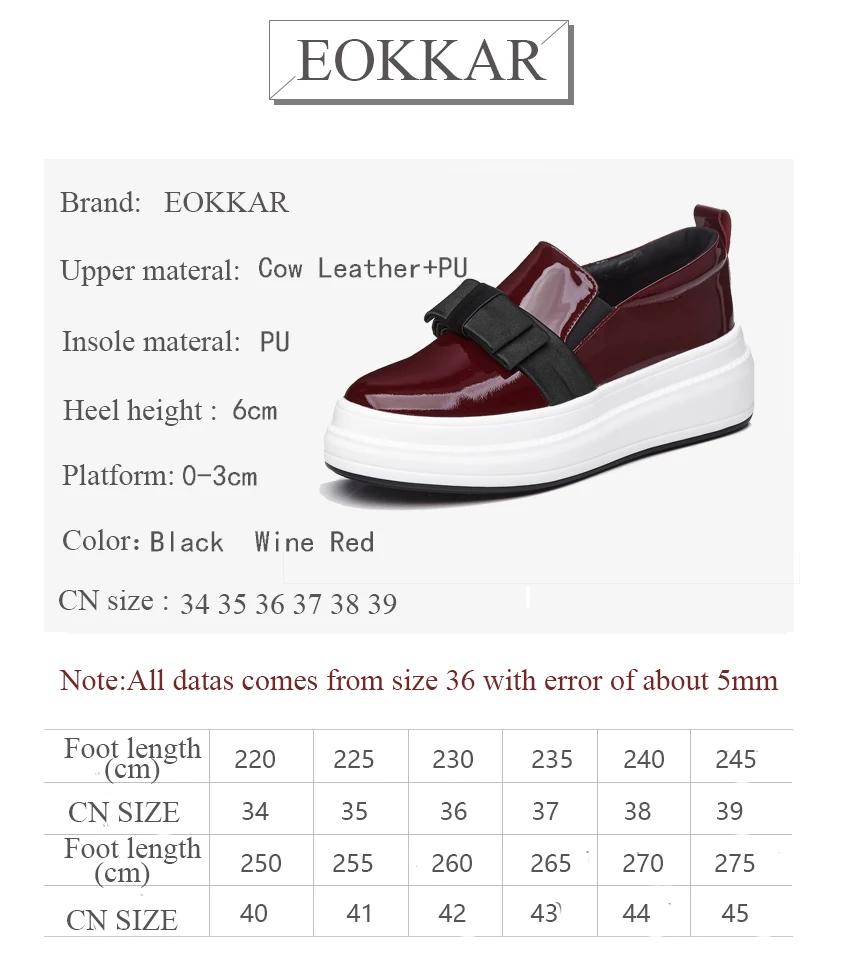 Eokkar 2019 Closed Toe Wedges Heels Women Shoes Casual Butterfly Knot Black Ladies Pumps Cute Leather Platform Shoes Size 34-39
Eokkar 2019 Closed Toe Wedges Heels Women Shoes Casual Butterfly Knot Black Ladies Pumps Cute Leather Platform Shoes Size 34-39