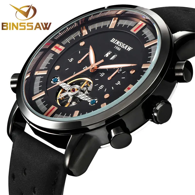Манера Tourbillon Automatische Mechanische Uhr Mode Lassig Leder Военный Спорт lusus Marke Selbst-Wind Uhren Relogio Masculino |