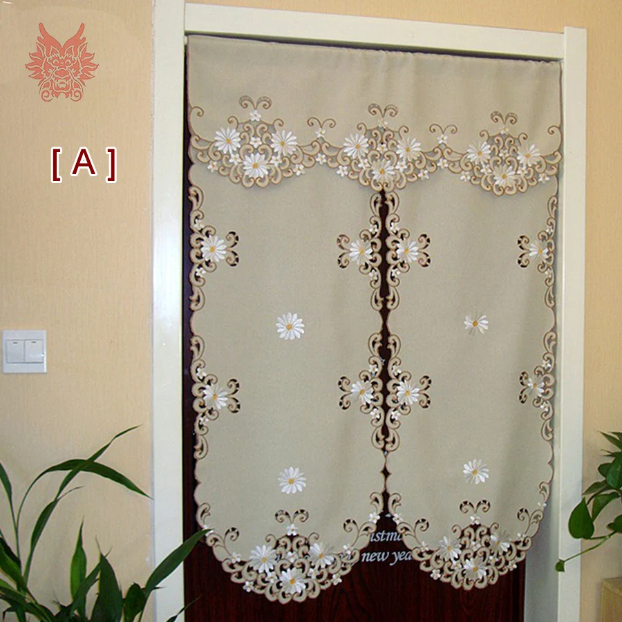Pastoral style khaki white floral embroidery finished door curtain half-curtain Coffee House decoration Partition curtain SP3483
Pastoral style khaki white floral embroidery finished door curtain half-curtain Coffee House decoration Partition curtain SP3483