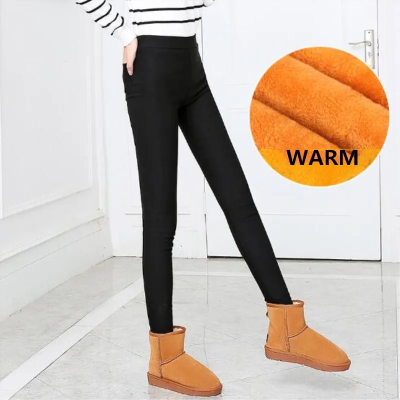 WKOUD High Waist Pencil Pants For Women Winter Warm Skinny Trousers Black Thickening Leggings Students Snow Casual Wear P8541
WKOUD High Waist Pencil Pants For Women Winter Warm Skinny Trousers Black Thickening Leggings Students Snow Casual Wear P8541