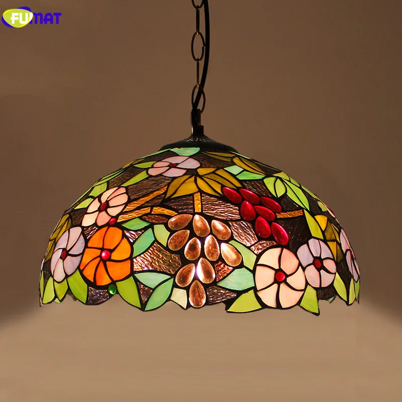 FUMAT Tiffany Pendant Light Grape Flower Stained Glass LED Pendant Lamp suspension luminaire hanglamp Mediterranean Hanging Lamp
FUMAT Tiffany Pendant Light Grape Flower Stained Glass LED Pendant Lamp suspension luminaire hanglamp Mediterranean Hanging Lamp