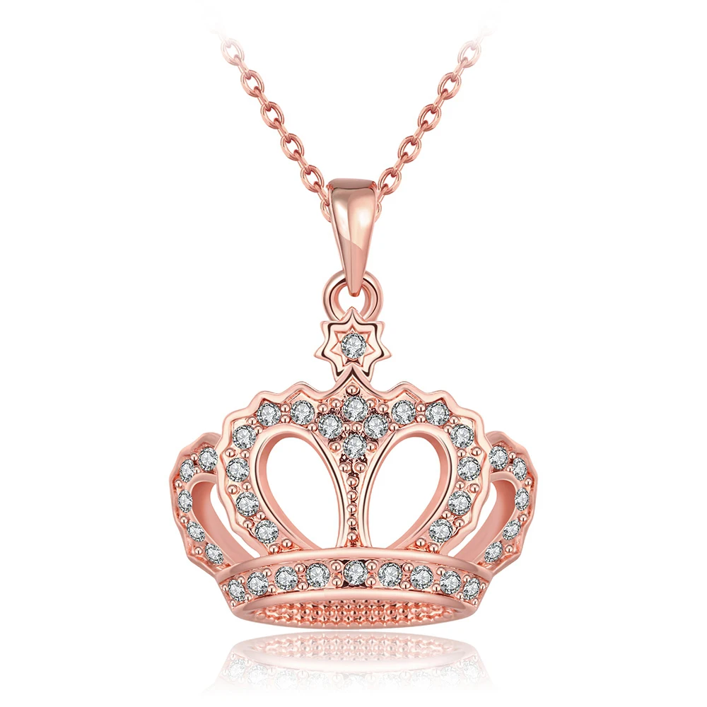 Deelan Fashion For Women Crown Charm Street Trailer Necklace Girl Rose Gold Color Austrian Crystal Necklace
Deelan Fashion For Women Crown Charm Street Trailer Necklace Girl Rose Gold Color Austrian Crystal Necklace