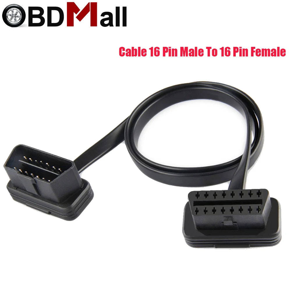 Автомобильный диагностический кабель OBD2 с 16 штырьками на штырьков удлинитель