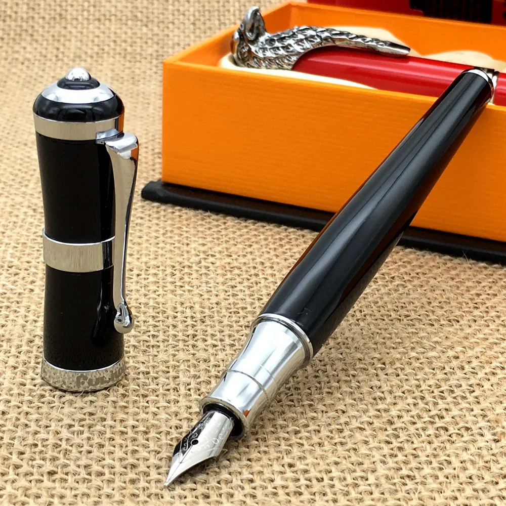 Fuliwen classic black Fountain Pen metal barrel office supplies ink Pen Greta Garbo Style Fine Nib
Fuliwen classic black Fountain Pen metal barrel office supplies ink Pen Greta Garbo Style Fine Nib