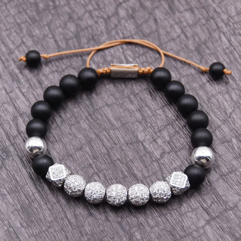 CZ Zircon Ball Charm Bracelet matte black 8mm beads Bracelets For Men&Women braiding Men jewelry Gifts Pulseira
CZ Zircon Ball Charm Bracelet matte black 8mm beads Bracelets For Men&Women braiding Men jewelry Gifts Pulseira
