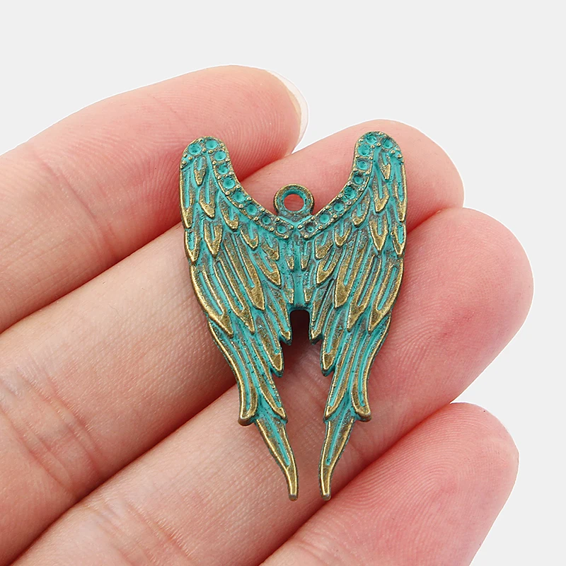 20Pcs Antique Greek Bronze Supernatural Angel Wings Charms Pendants Beads For Necklace Making 40x24mm
20Pcs Antique Greek Bronze Supernatural Angel Wings Charms Pendants Beads For Necklace Making 40x24mm