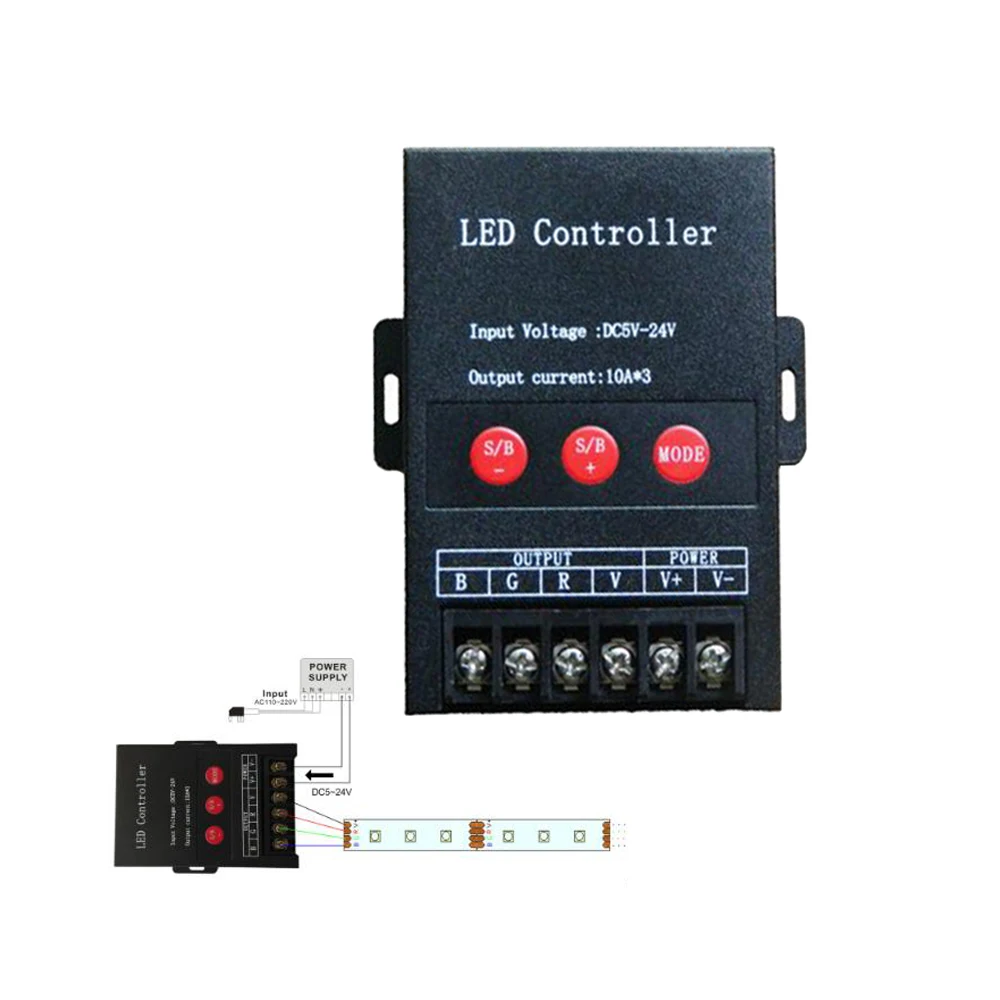 DC 5V-24V 30A светодиодный Управление; 3 * 10A для светодиодный полосы 5050 3528 SMD светодиодный светодиодные полосы света 3 клавиш 3 Каналы RGB Управление ...
DC 5V-24V 30A светодиодный Управление; 3 * 10A для светодиодный полосы 5050 3528 SMD светодиодный светодиодные полосы света 3 клавиш 3 Каналы RGB Управление ...
