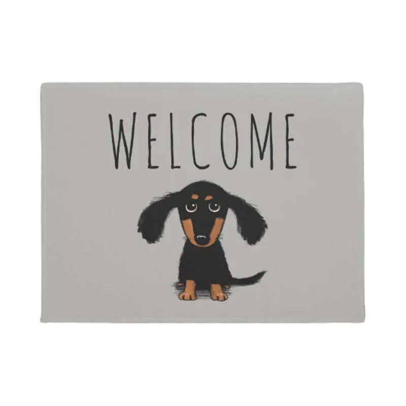 Welcome Cute Dachshund Puppy Doormat Home Decoration Entry Non-slip Door Mat Rubber Washable Floor Home Rug Carpet
Welcome Cute Dachshund Puppy Doormat Home Decoration Entry Non-slip Door Mat Rubber Washable Floor Home Rug Carpet