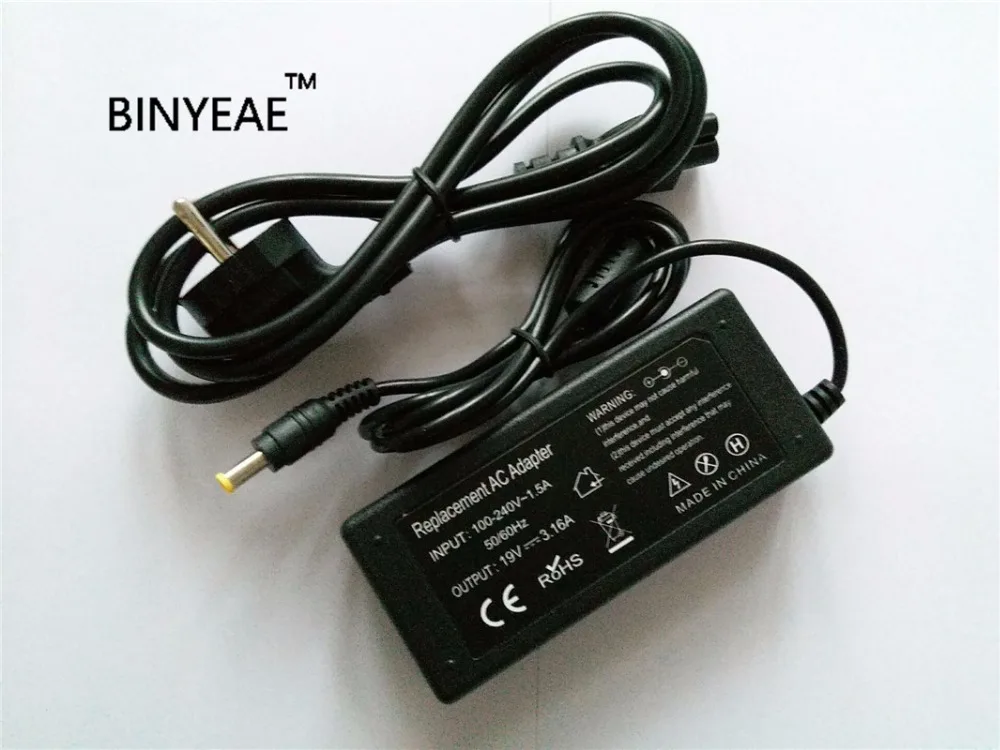 19V 3.16A 60W AC адаптер питания зарядное устройство для Samsung NP-N210-JA02US N210 ноутбука Бесплатная доставка
19V 3.16A 60W AC адаптер питания зарядное устройство для Samsung NP-N210-JA02US N210 ноутбука Бесплатная доставка
