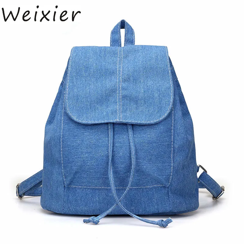 WEIXIER New Denim Canvas Women Backpack Drawstring School Bags for Teenagers Girls Small Backpack Female Rucksack Mochilas LW-53
WEIXIER New Denim Canvas Women Backpack Drawstring School Bags for Teenagers Girls Small Backpack Female Rucksack Mochilas LW-53