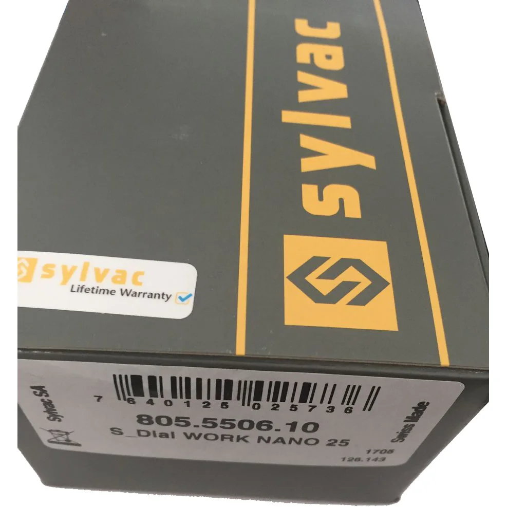 SYLVAC 805.5306 Measuring Range 0-12.5mm Resolution 0.0001mm mm/inch S_Dial WORK NANO Digital Indicators
SYLVAC 805.5306 Measuring Range 0-12.5mm Resolution 0.0001mm mm/inch S_Dial WORK NANO Digital Indicators