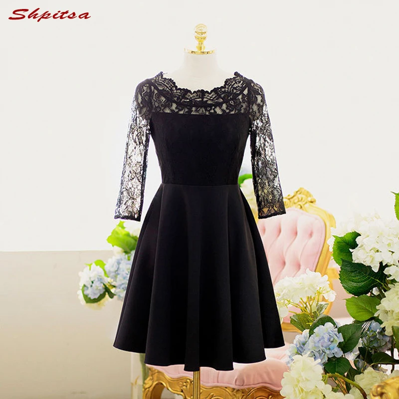 Long Sleeve Short Lace Cocktail Dresses Womens Prom Coctail Dress for Party Little Black Dress jurk vestidos de coctel renda
Long Sleeve Short Lace Cocktail Dresses Womens Prom Coctail Dress for Party Little Black Dress jurk vestidos de coctel renda