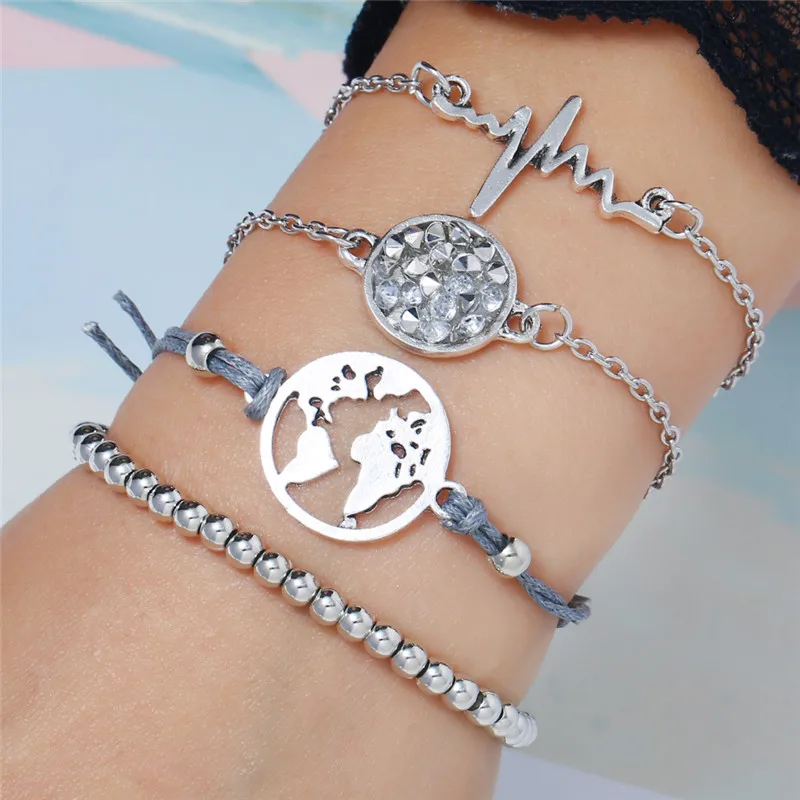 WNGMNGL 2019 New 4pcs/Set Women Silver Open Bracelet Set For Stainless Steel Bangles Fashion Party Jewelry Gift For Ship Free
WNGMNGL 2019 New 4pcs/Set Women Silver Open Bracelet Set For Stainless Steel Bangles Fashion Party Jewelry Gift For Ship Free