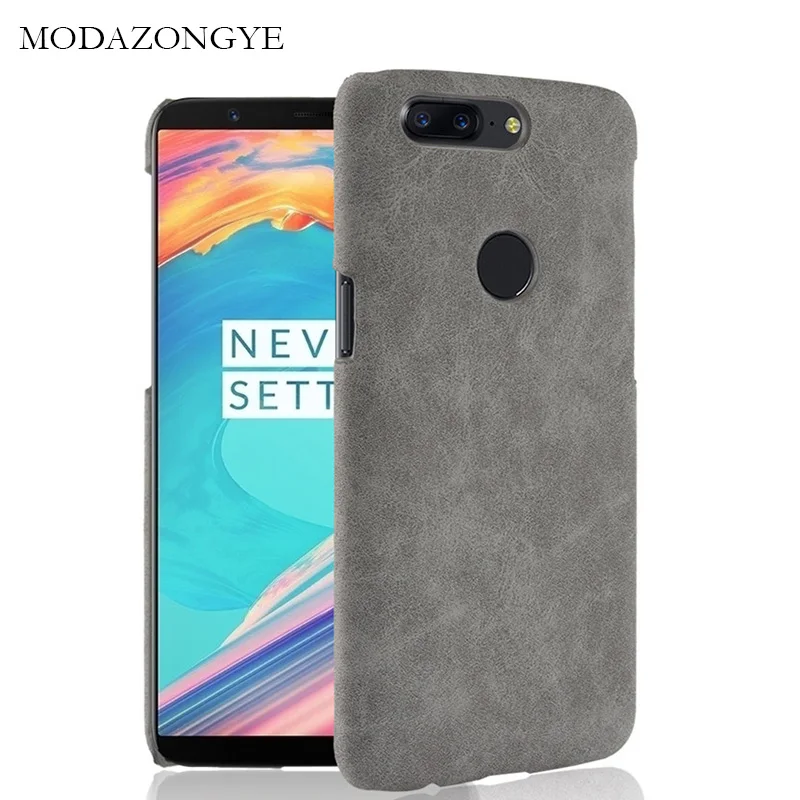 Для OnePlus 5 T чехол из искусственной кожи твердый пластиковый на заднюю панель для