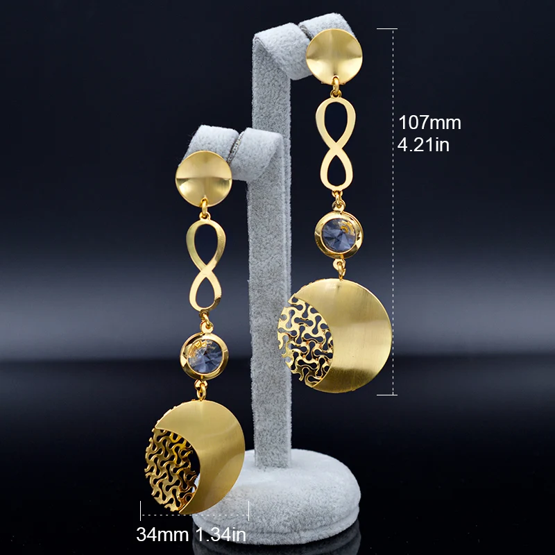 ZEADear Jewelry Romantic Jewelry Zircon Earrings For Women Long Drop Dangle Earrings For Wedding Engagement Round Moon Earrings
ZEADear Jewelry Romantic Jewelry Zircon Earrings For Women Long Drop Dangle Earrings For Wedding Engagement Round Moon Earrings