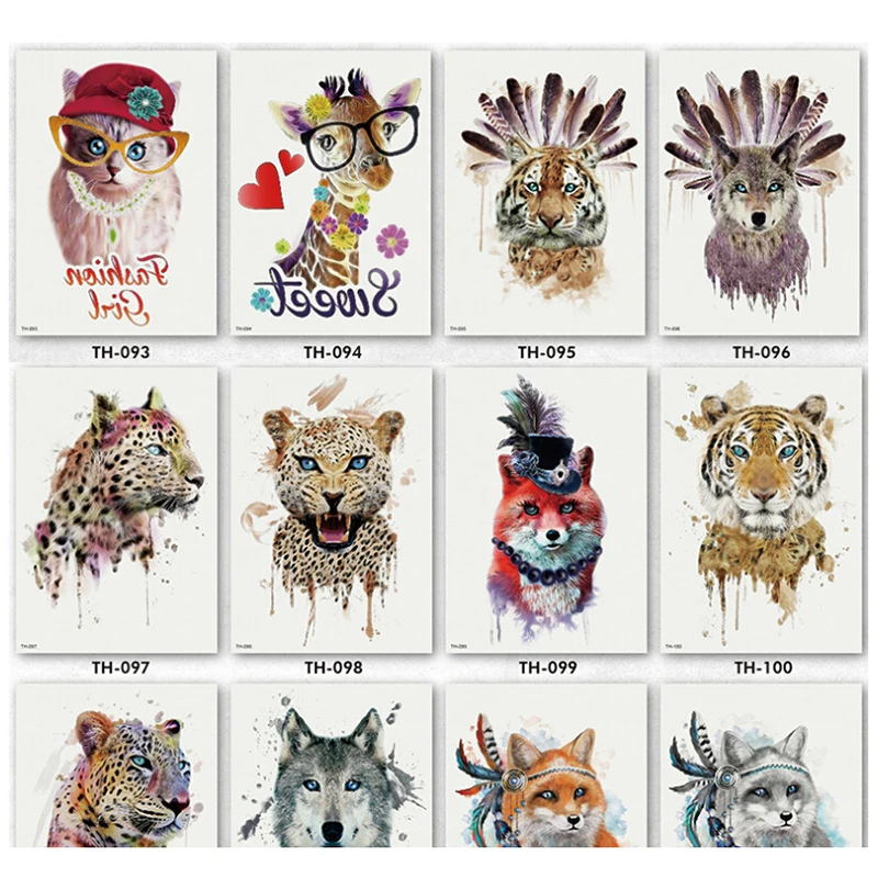 1 Sheet Tiger Fox tattoo stickers Cute Cat Art Temporary Makeup Tattoo Sticker Drawing Body Tattoo
1 Sheet Tiger Fox tattoo stickers Cute Cat Art Temporary Makeup Tattoo Sticker Drawing Body Tattoo
