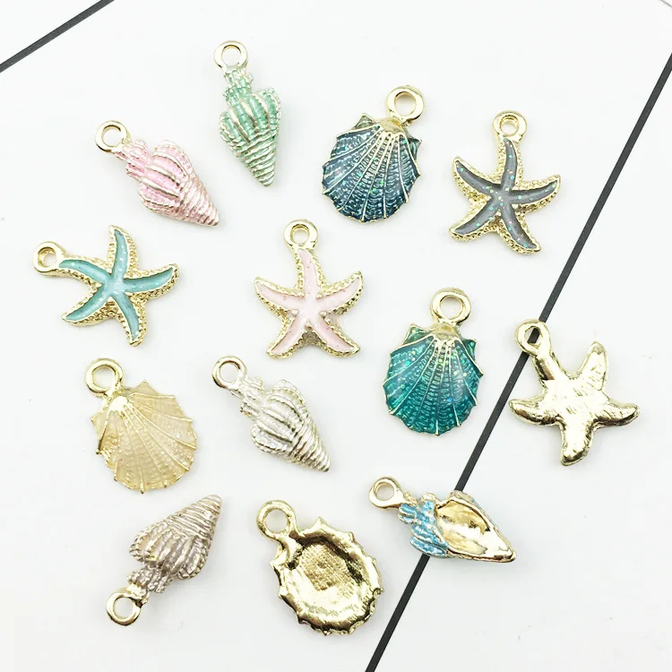 10pcs/lot Sea Shell Conch Starfish Pendant Drip oil necklace pendants for DIY Necklace Bracelet Jewelry Making Handmade
10pcs/lot Sea Shell Conch Starfish Pendant Drip oil necklace pendants for DIY Necklace Bracelet Jewelry Making Handmade