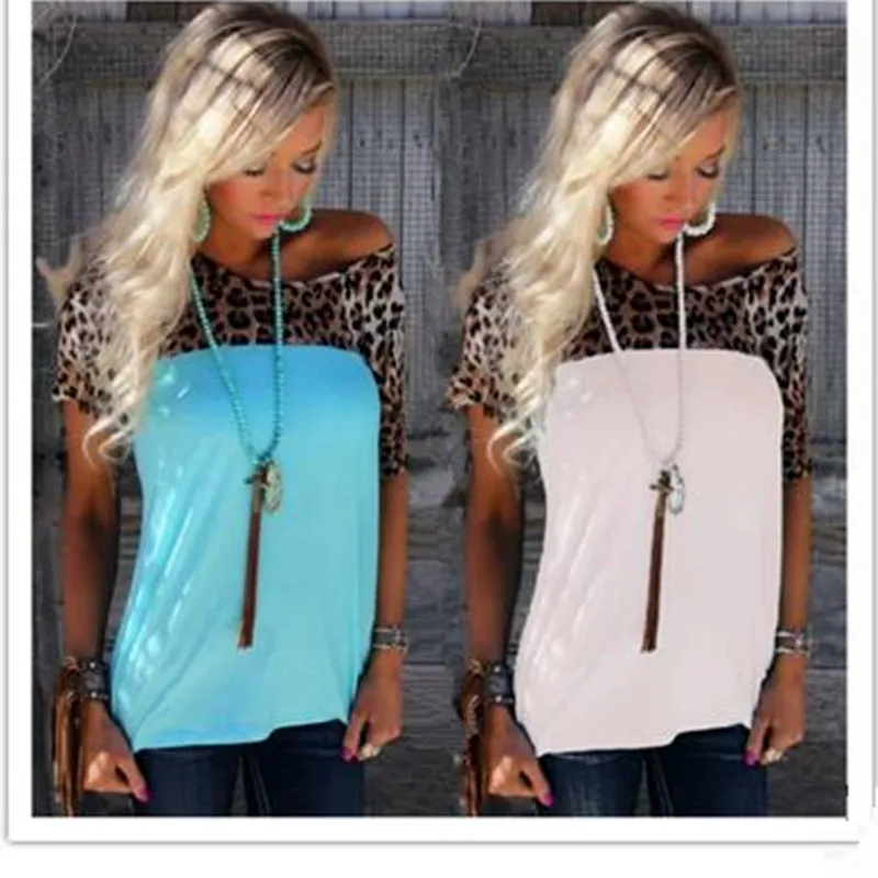High Quality 2 Color S-2XL T Shirt Women Leopard Grain Together Elastic Basic T-shirts Female Tops Short Sleeve T-shirt Women
High Quality 2 Color S-2XL T Shirt Women Leopard Grain Together Elastic Basic T-shirts Female Tops Short Sleeve T-shirt Women