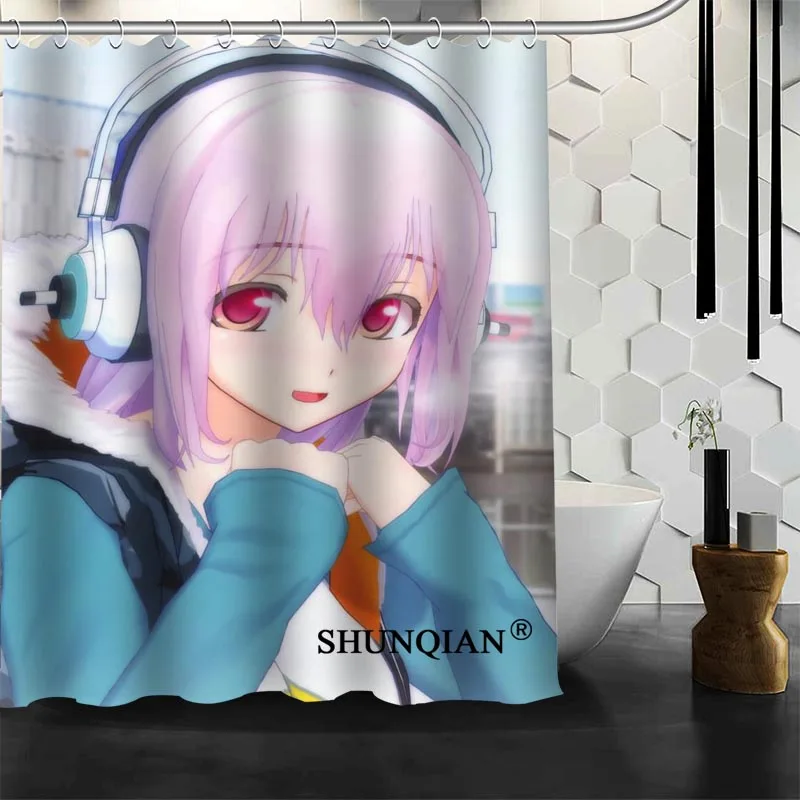 Новое поступление, занавеска для душа Super Sonico, занавеска для ванной из полиэстера с принтом, Товары для ванной комнаты с крючком
Новое поступление, занавеска для душа Super Sonico, занавеска для ванной из полиэстера с принтом, Товары для ванной комнаты с крючком
