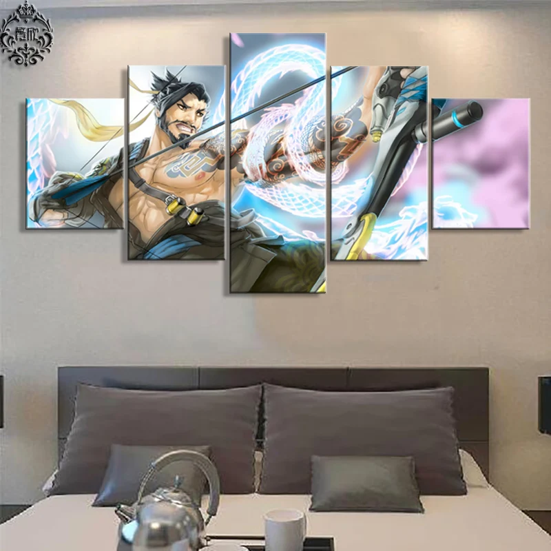 5 Panel Modern Canvas Print Game Poster Overwatch Hanzo Home Decor Wall Art Canvas Painting Pictures Artwork Decoration Cuadros
5 Panel Modern Canvas Print Game Poster Overwatch Hanzo Home Decor Wall Art Canvas Painting Pictures Artwork Decoration Cuadros