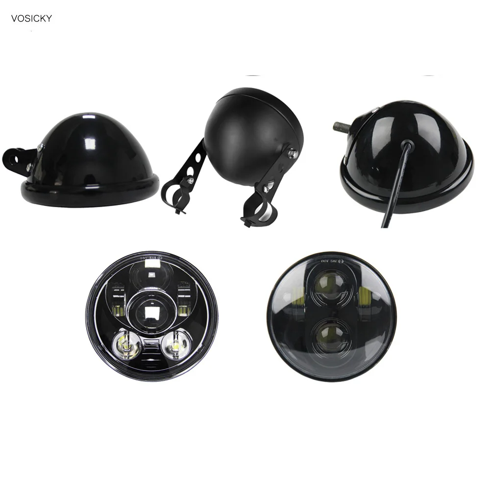 Motorcycle 5.75 " LED Headlight 5 3/4" LED Headlamp with 5.75 Inch Headlight Housing For Softail Dyna Sportster Models
Motorcycle 5.75 " LED Headlight 5 3/4" LED Headlamp with 5.75 Inch Headlight Housing For Softail Dyna Sportster Models