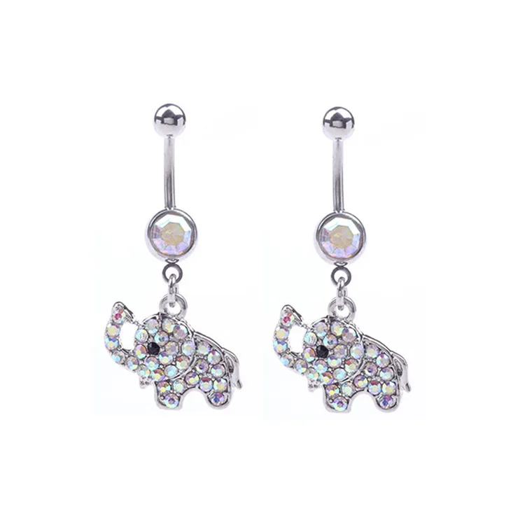 MODRSA 1Piece Cute Elephant Belly Button Ring Sexy Rhinestone Belly Piercing Stainless Steel Navel Piercing Women Body Jewelry
MODRSA 1Piece Cute Elephant Belly Button Ring Sexy Rhinestone Belly Piercing Stainless Steel Navel Piercing Women Body Jewelry