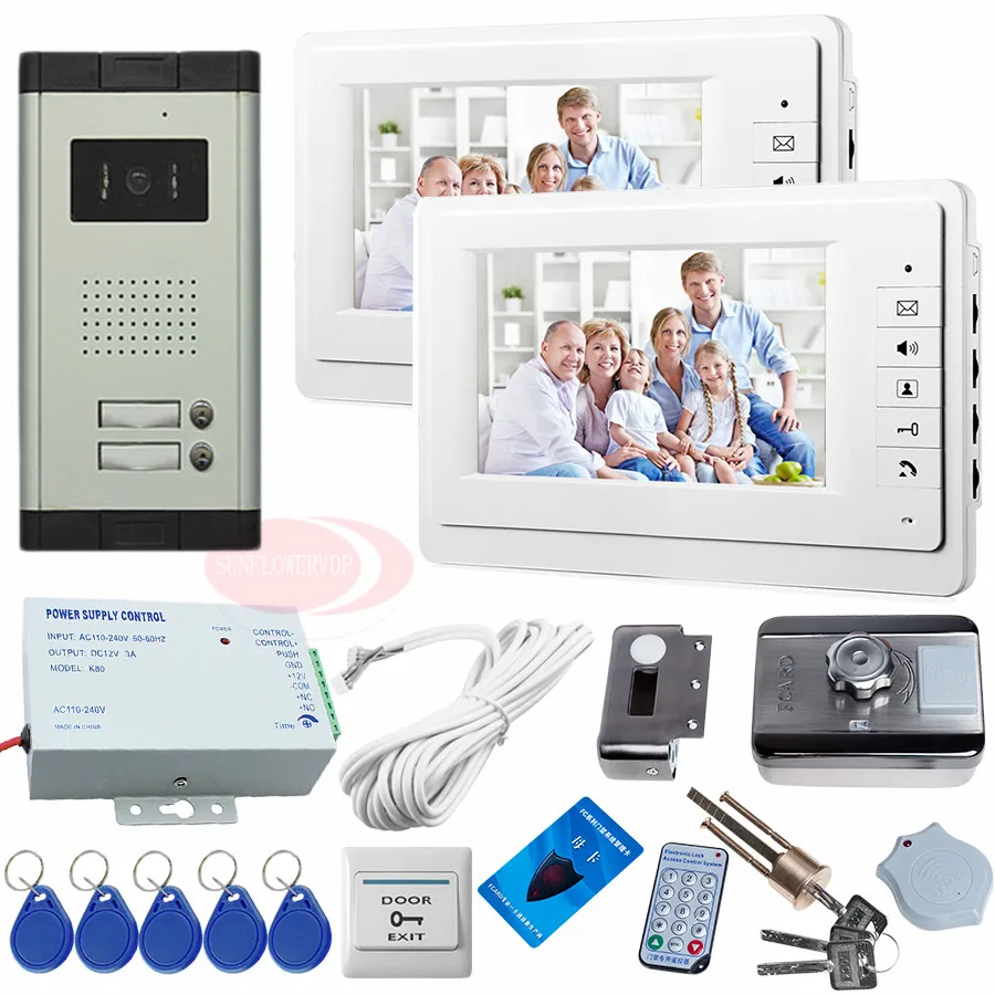 Видеодомофон Sunflowervdp, дверной звонок с камерой, проводной, для 3 устройств, с Rfid-контролем доступа, электронный дверной замок
Видеодомофон Sunflowervdp, дверной звонок с камерой, проводной, для 3 устройств, с Rfid-контролем доступа, электронный дверной замок