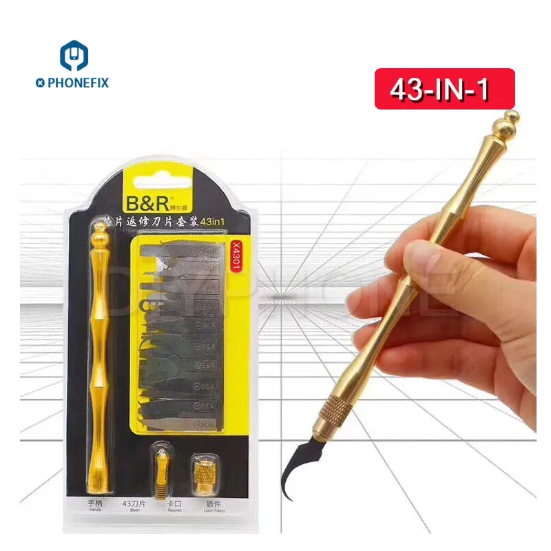 Набор инструментов для удаления чипов PHONEFIX 43 в 1 BGA IC набор ручных ремонта ЦП NAND