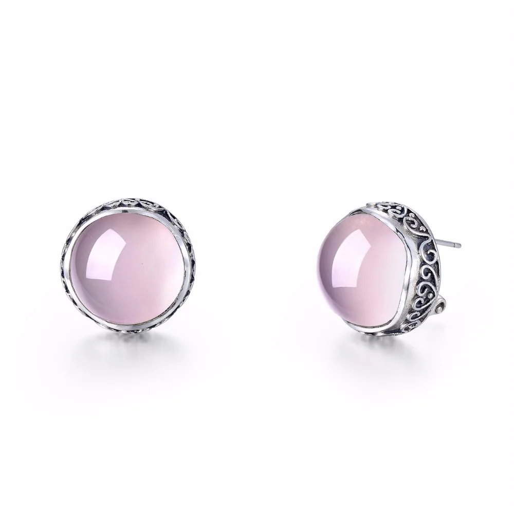 Natural Rose Quartz 100% Authentic 925 Sterling Silver Earrings For Women Vintage Carved Special Style Earrings Fine Jewelry
Natural Rose Quartz 100% Authentic 925 Sterling Silver Earrings For Women Vintage Carved Special Style Earrings Fine Jewelry