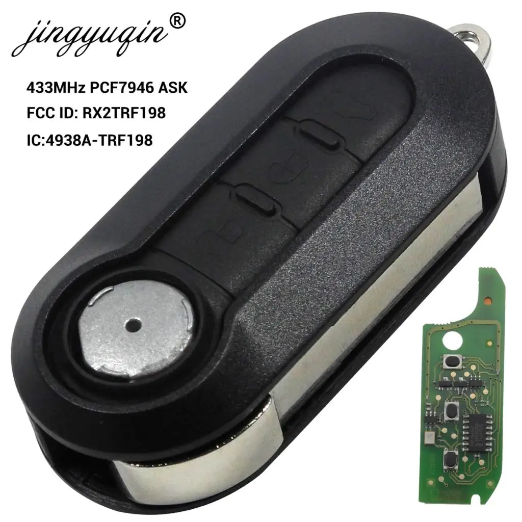 jingyuqin 3BTN Remote Key Fob 433MHz ID46 for Fiat 500L MPV Ducato Lancia for Citroen Jumper for Peugeot Boxer 2008-15 RX2TRF198
jingyuqin 3BTN Remote Key Fob 433MHz ID46 for Fiat 500L MPV Ducato Lancia for Citroen Jumper for Peugeot Boxer 2008-15 RX2TRF198