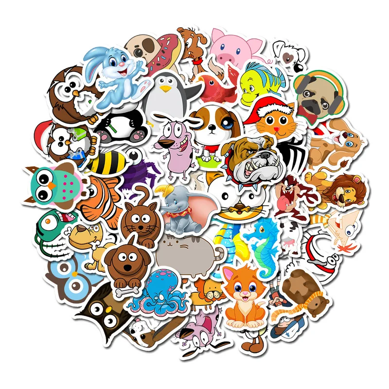 50PCS Cartoon Animal Stickers Kids Toy Sticker For DIY Luggage Laptop Skateboard Motorcycle Bike Bedroom Sticker
50PCS Cartoon Animal Stickers Kids Toy Sticker For DIY Luggage Laptop Skateboard Motorcycle Bike Bedroom Sticker