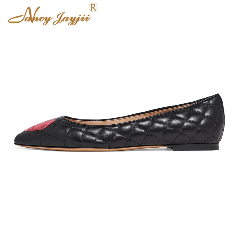 Pink Heart Cute Quilted Black Ballerina Flats Casual Office Shoes For Womens Plus Size 45 2021 Spring Dress Party Fetish Pointed
Pink Heart Cute Quilted Black Ballerina Flats Casual Office Shoes For Womens Plus Size 45 2021 Spring Dress Party Fetish Pointed