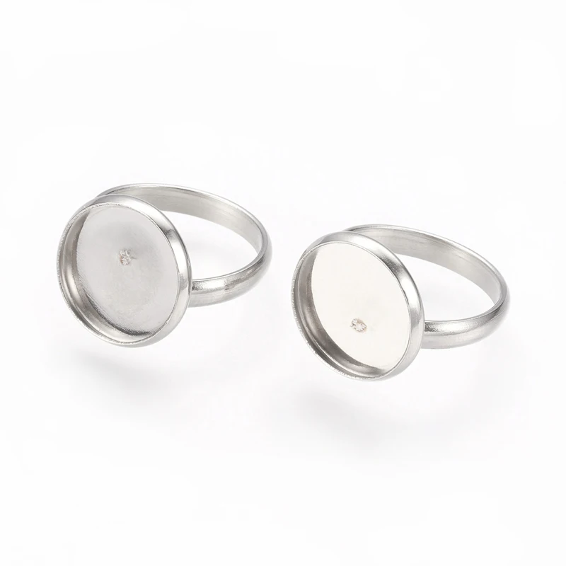 50pcs Size 7 Adjustable Stainless Steel Finger Rings Components Pad Ring Base Settings with 10/12/14/16/18/20mm Flat Round Tray
50pcs Size 7 Adjustable Stainless Steel Finger Rings Components Pad Ring Base Settings with 10/12/14/16/18/20mm Flat Round Tray