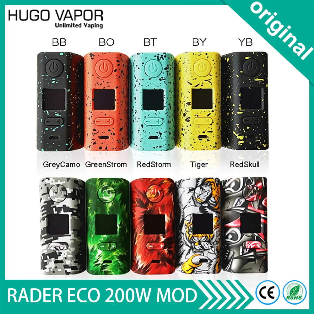 Оригинальный мод электронной сигареты Hugo Vapor Rader ECO 200 Вт боксмод с дисплеем 0 96