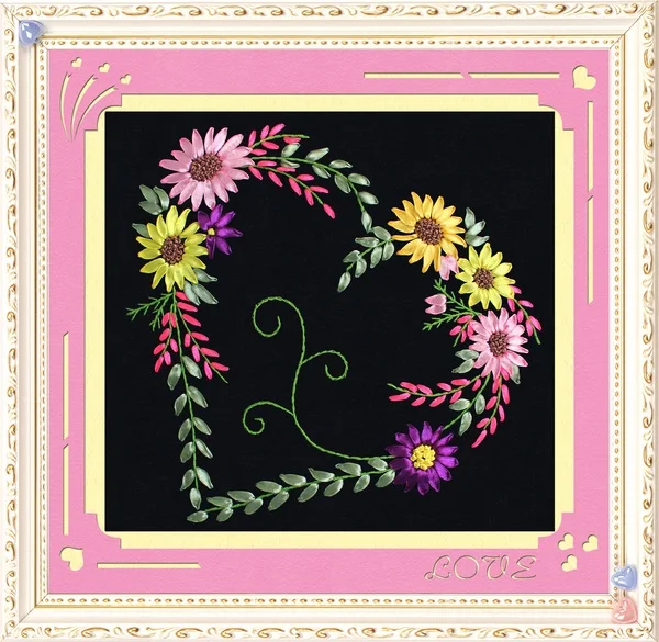 Chinese Needlework DIY Ribbon Cross stitch Sets for Embroidery kit, Love heart flowers Cross-Stitch handwork wall decoration
Chinese Needlework DIY Ribbon Cross stitch Sets for Embroidery kit, Love heart flowers Cross-Stitch handwork wall decoration