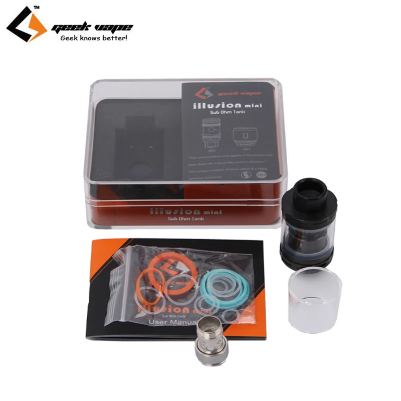 Оригинальный мундштук мини бак Geekvape illusion 3 мл распылитель под Ом с верхним