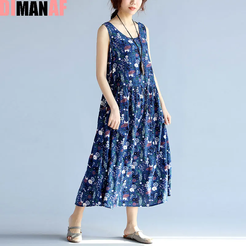 Фото DIMANAF Большие размеры женское летнее платье цветочный принт - купить