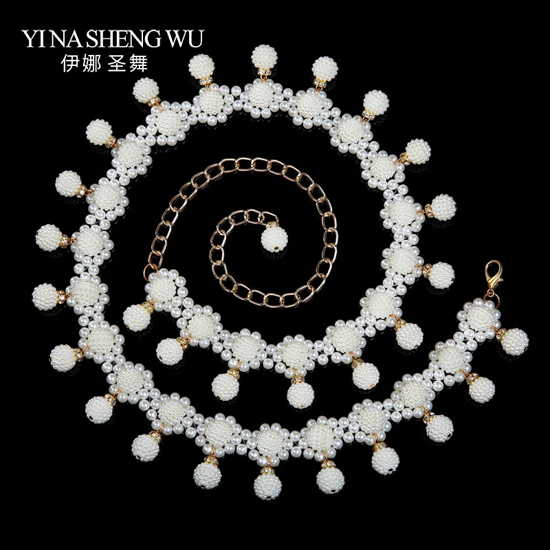 Newest Women Belly Dance Jewelry Crystal Chain Accessories Rhinestone Pearl Belt Belly Dance Waist Belt White Pearls Decor
Newest Women Belly Dance Jewelry Crystal Chain Accessories Rhinestone Pearl Belt Belly Dance Waist Belt White Pearls Decor