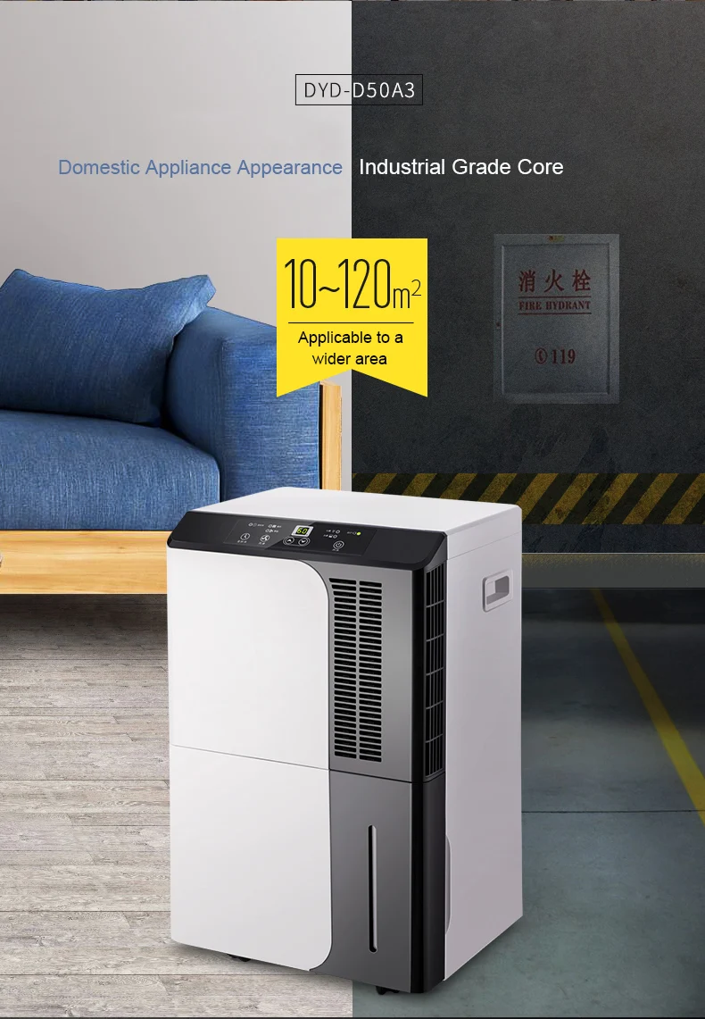 Popular Dehumidifier Home Basement Dehumidifier High Power Industrial Dehumidifier Moisture Dryer DYD-D50A3
Popular Dehumidifier Home Basement Dehumidifier High Power Industrial Dehumidifier Moisture Dryer DYD-D50A3